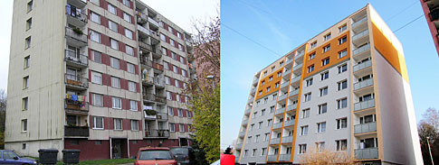 Mezi deset nejlepch se dostala i rekonstrukce domu v ulici Kosmonaut v Dn ; archiv SMBD